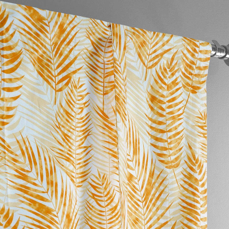 Kupala Eternal Gold Printed Cotton Tie-Up Window Shade