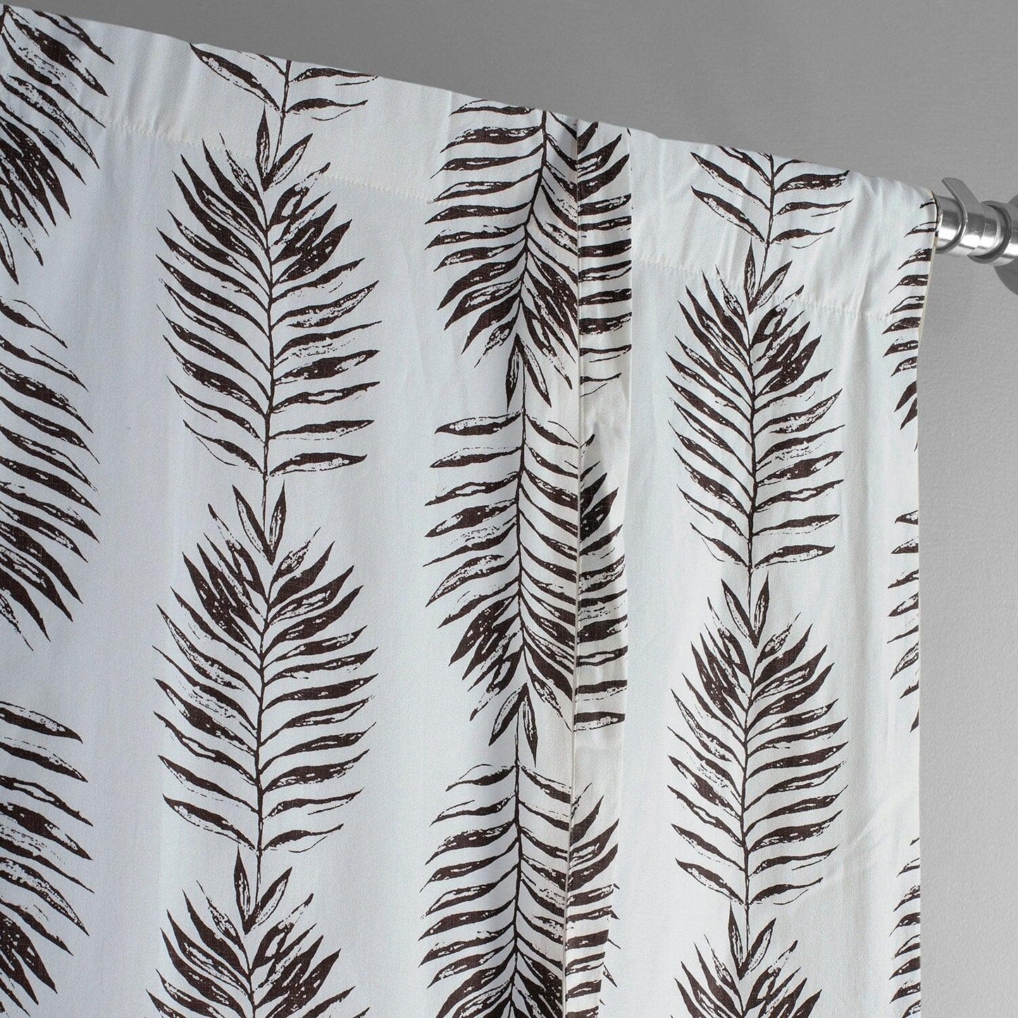 Sago Nut Brown Printed Cotton Tie-Up Window Shade