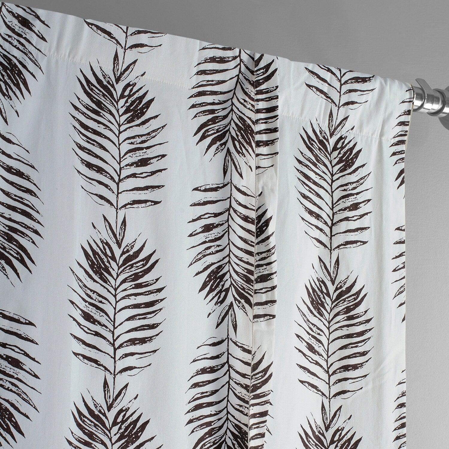 Sago Nut Brown Printed Cotton Tie-Up Window Shade