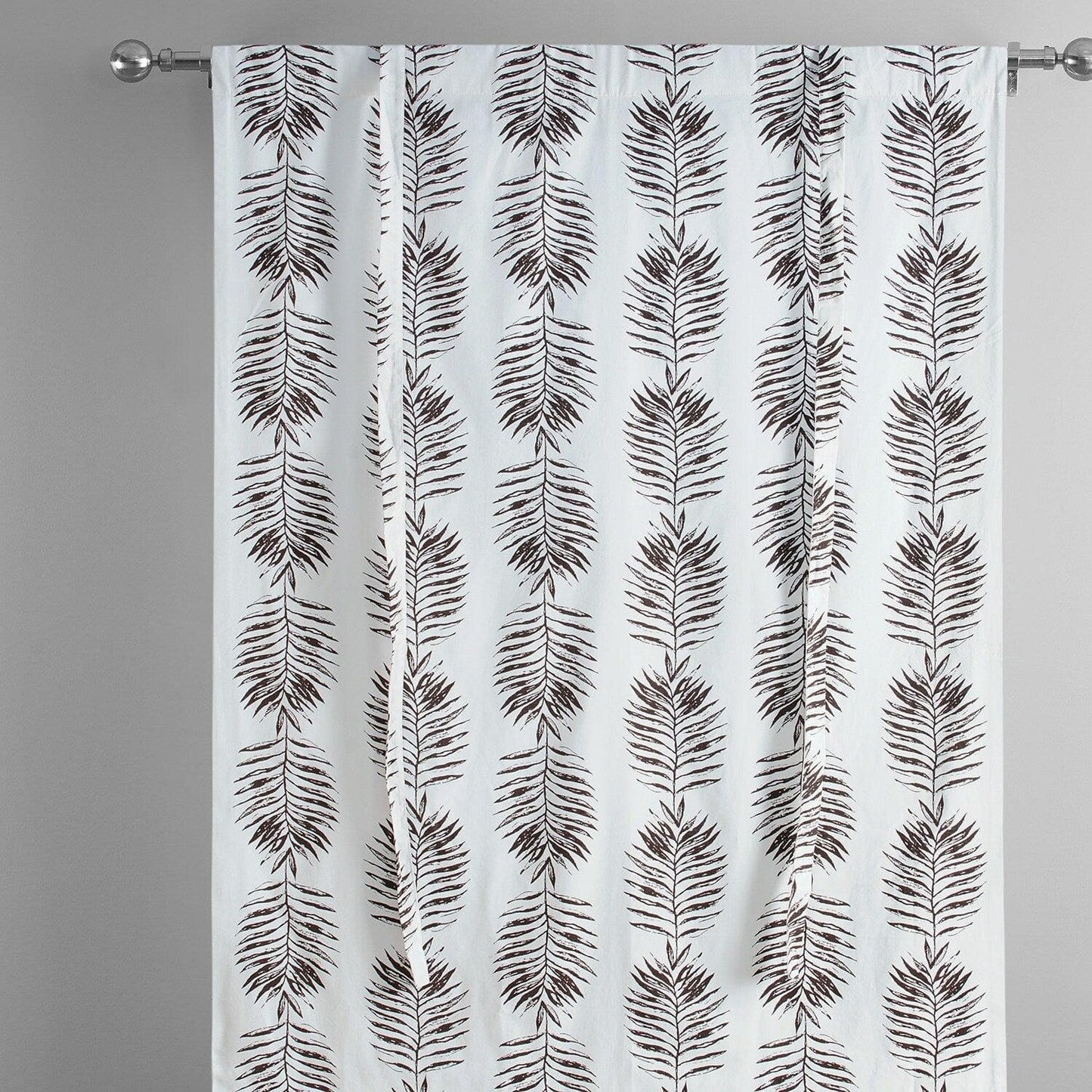 Sago Nut Brown Printed Cotton Tie-Up Window Shade