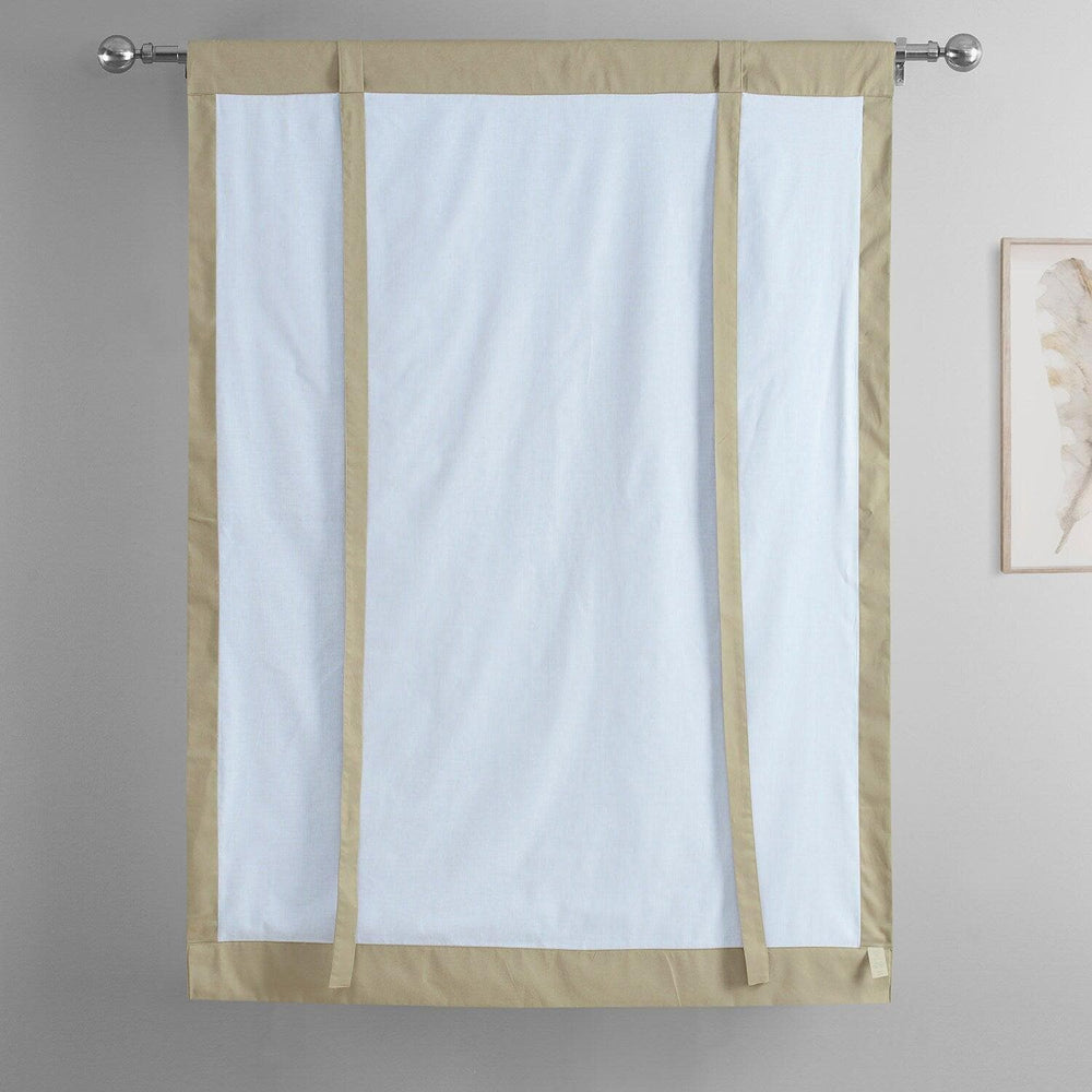 Sandstone Solid Cotton Tie-Up Window Shade