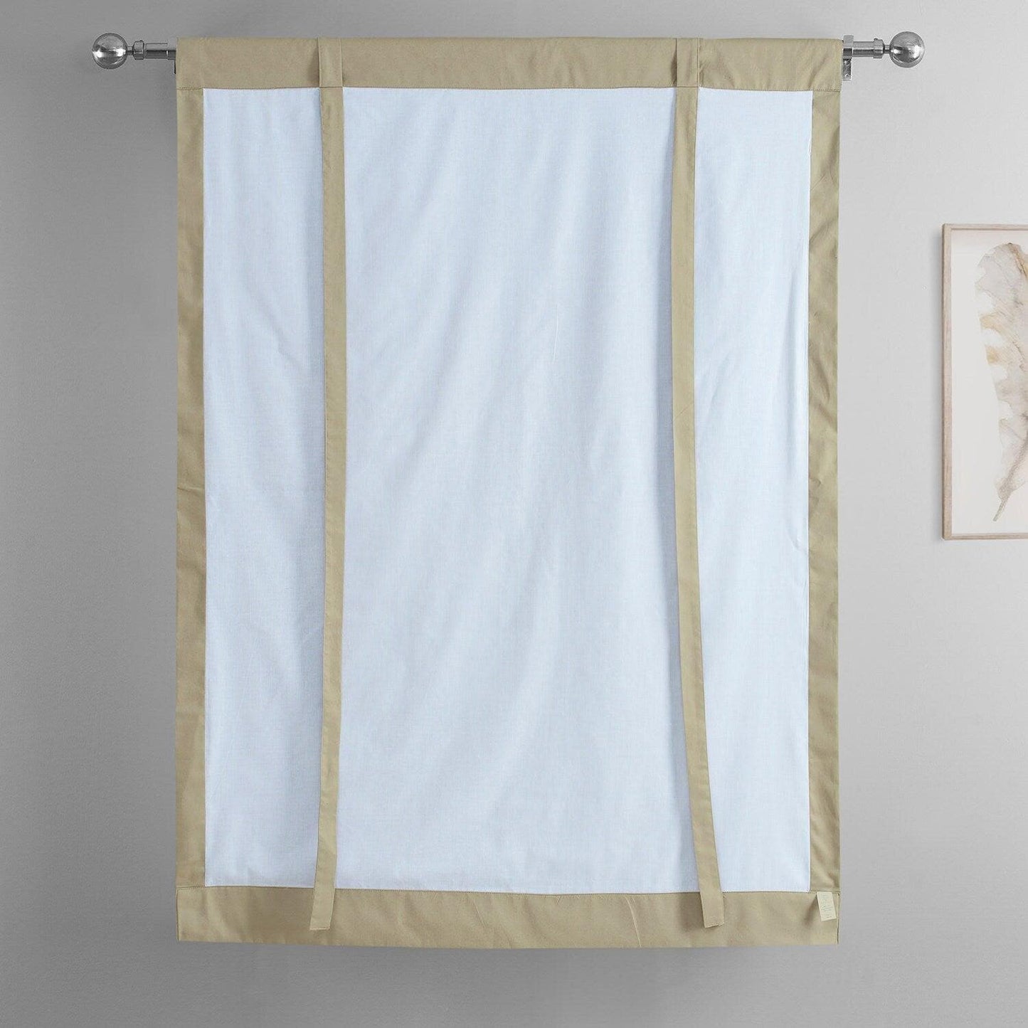 Sandstone Solid Cotton Tie-Up Window Shade