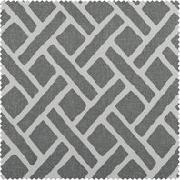Martinique Grey Printed Cotton Swatch - HalfPriceDrapes.com