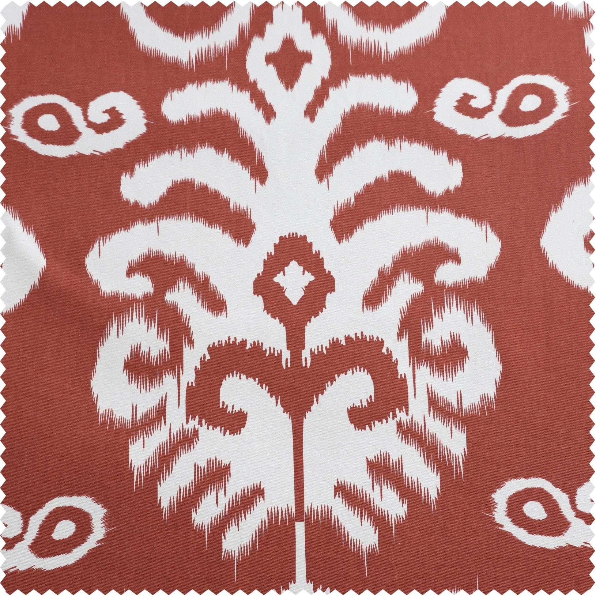 Sriu Lanka Rust Striped Taffeta Silk Swatch - HalfPriceDrapes.com