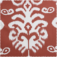 Sriu Lanka Rust Striped Taffeta Silk Swatch - HalfPriceDrapes.com