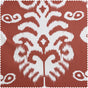 Sri Lanka Rust Damask Printed Cotton Hotel Blackout Swatch