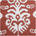 Sri Lanka Rust Damask Printed Cotton Hotel Blackout Swatch