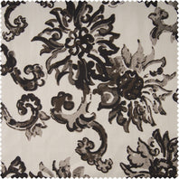 Indonesian Brown Printed Cotton Hotel Blackout Swatch - HalfPriceDrapes.com
