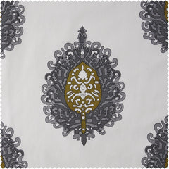 Mayan Gold Printed Cotton Hotel Blackout Curtain
