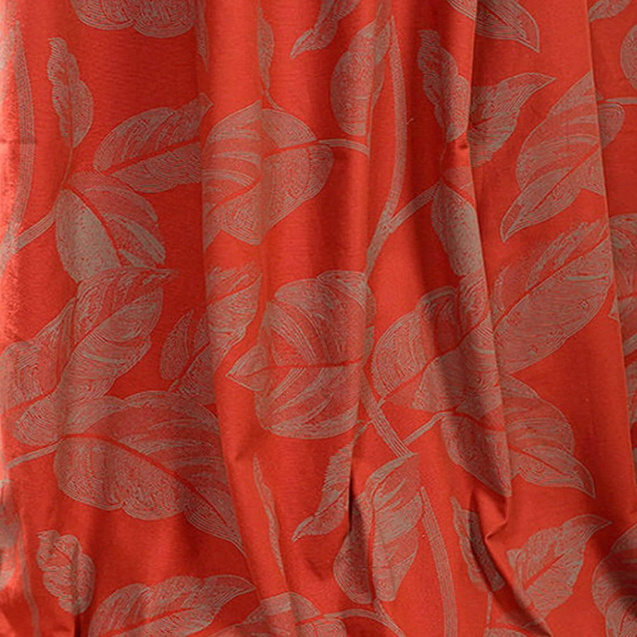 Bali Red Printed Cotton Swatch - HalfPriceDrapes.com