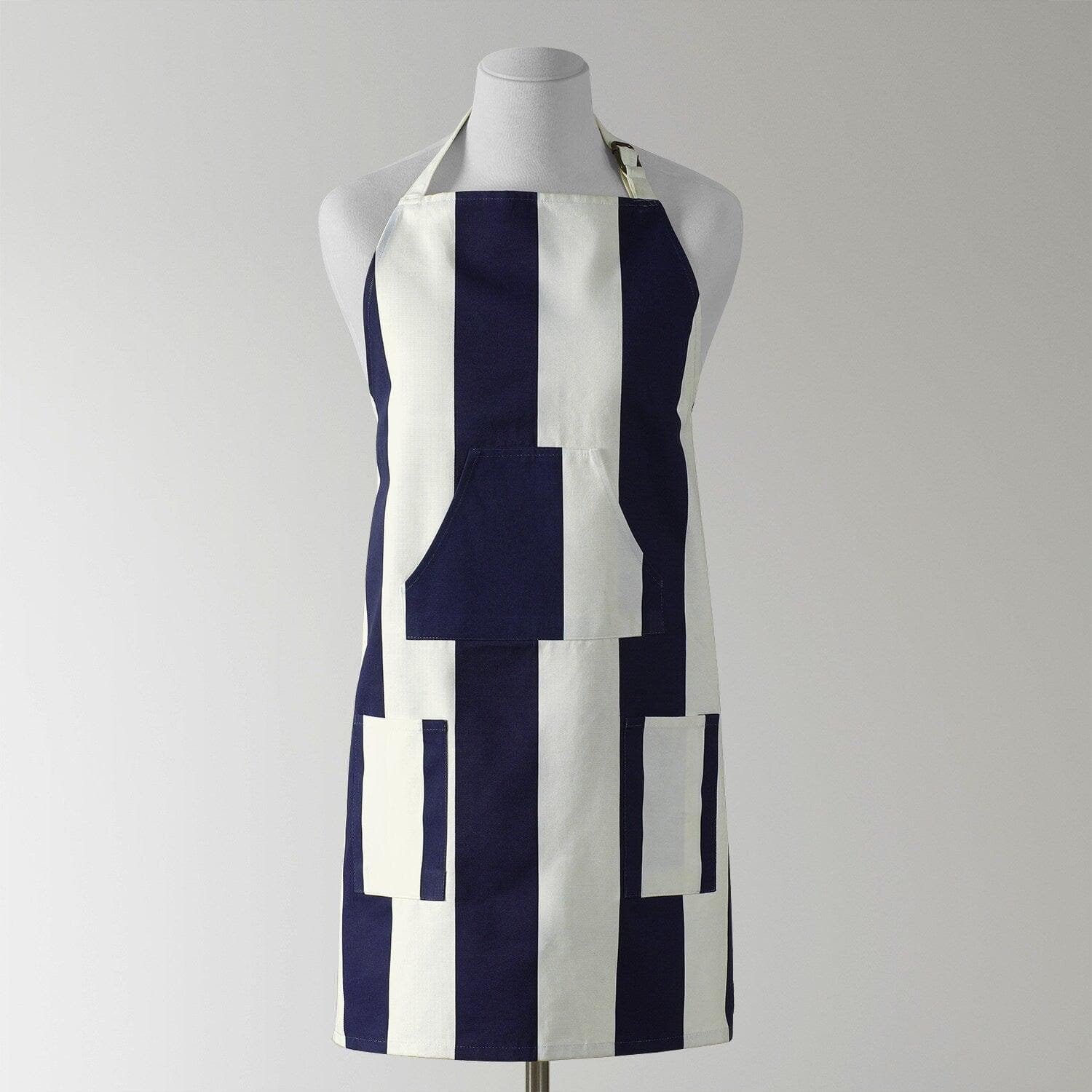 Cabana Navy Printed Cotton Apron - HalfPriceDrapes.com