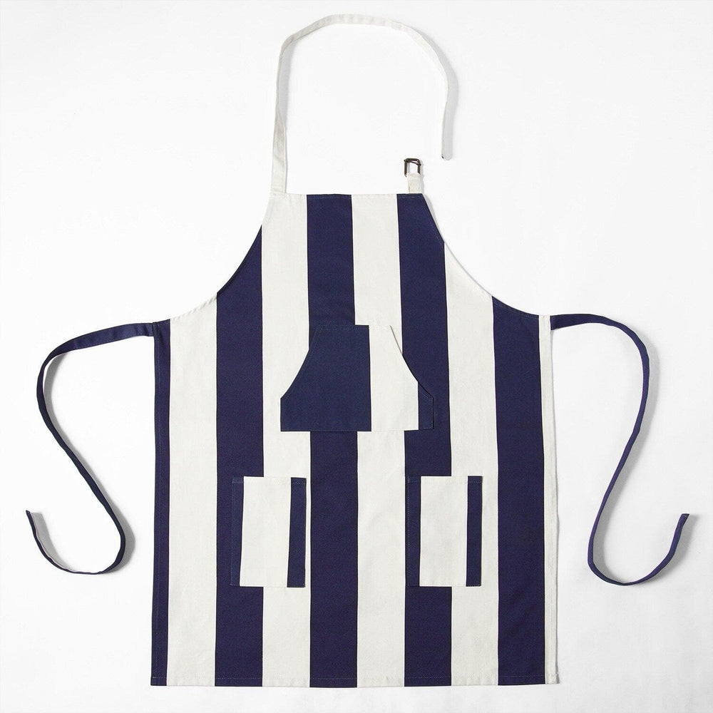 Cabana Navy Printed Cotton Apron - HalfPriceDrapes.com