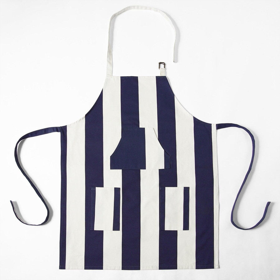 Cabana Navy Printed Cotton Apron - HalfPriceDrapes.com