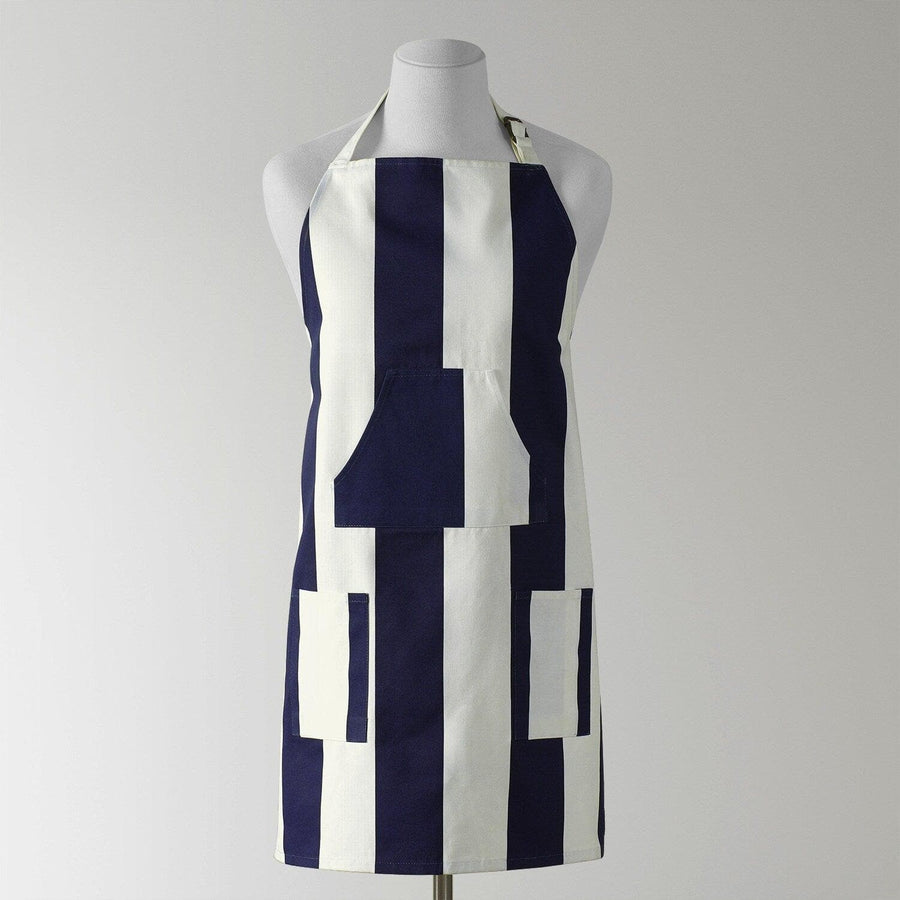 Cabana Navy Printed Cotton Apron - HalfPriceDrapes.com