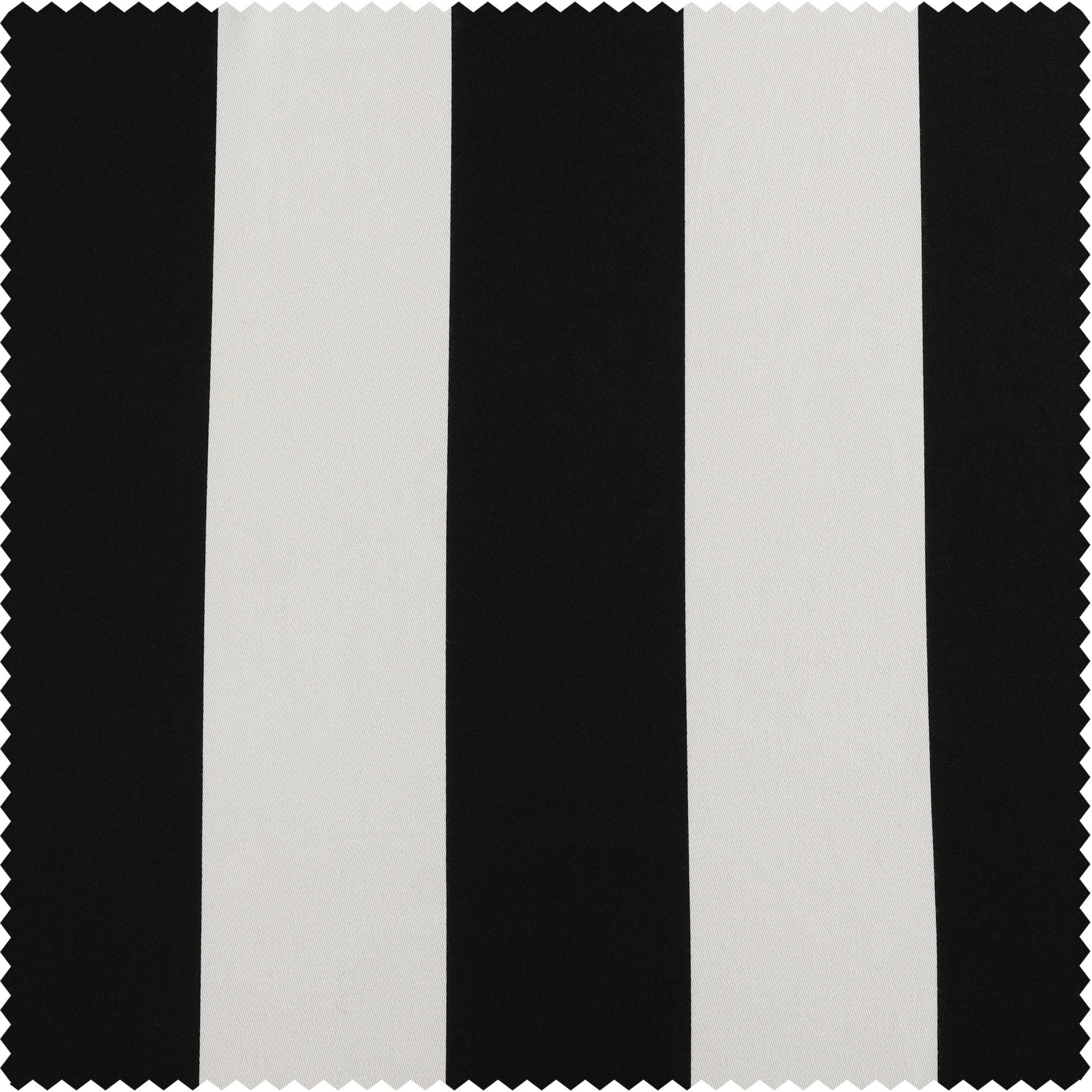 Cabana Black Printed Cotton Swatch - HalfPriceDrapes.com