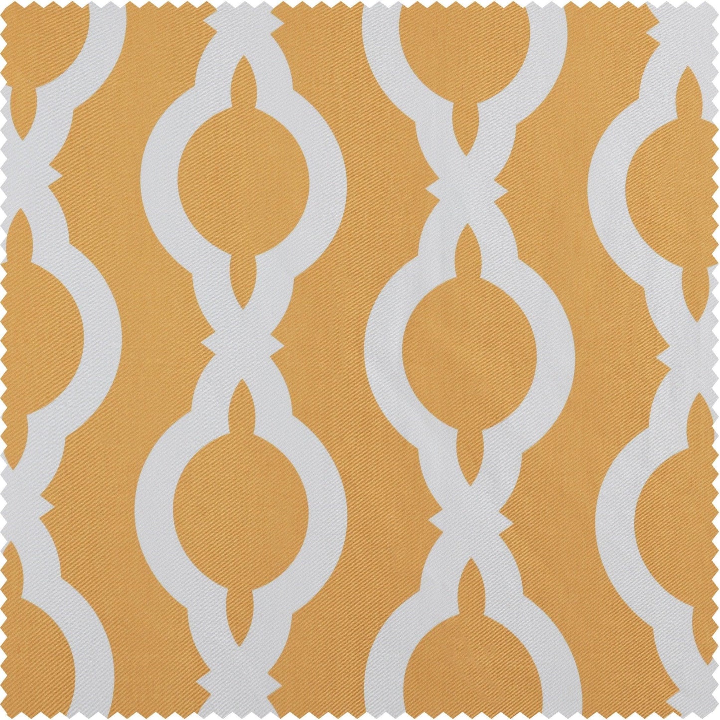 Medina Gold Printed Cotton Swatch - HalfPriceDrapes.com