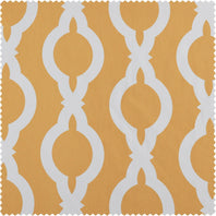 Medina Gold Printed Cotton Swatch - HalfPriceDrapes.com