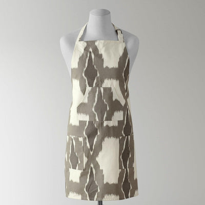 Sorong Beige Geometric Printed Cotton Apron