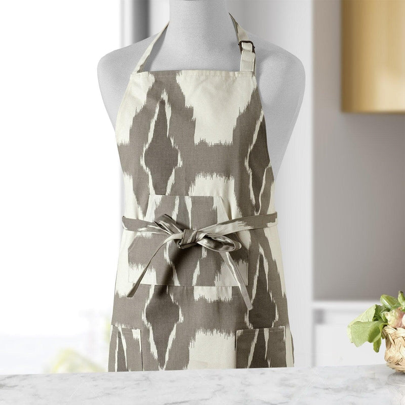 Sorong Beige Printed Cotton Apron - HalfPriceDrapes.com