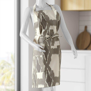 Sorong Beige Printed Cotton Apron - HalfPriceDrapes.com