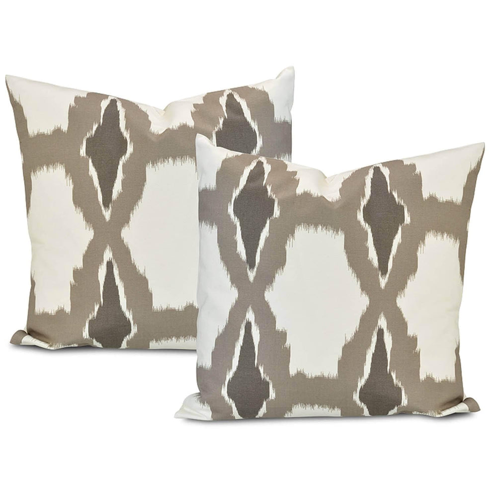 Sorong Beige Printed Cotton Cushion Covers - Pair (2 pcs.)