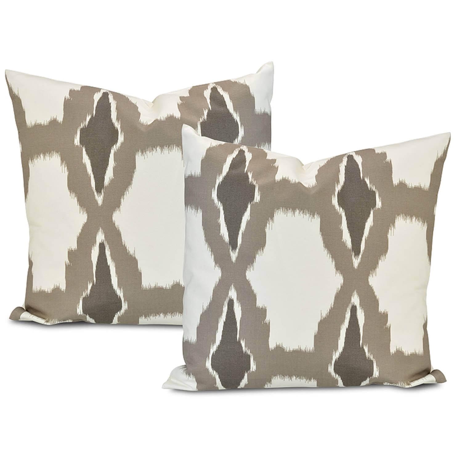 Sorong Beige Printed Cotton Cushion Covers - Pair (2 pcs.)