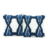 Sorong Royal Blue Geometric Printed Cotton Cushion Covers - Pair