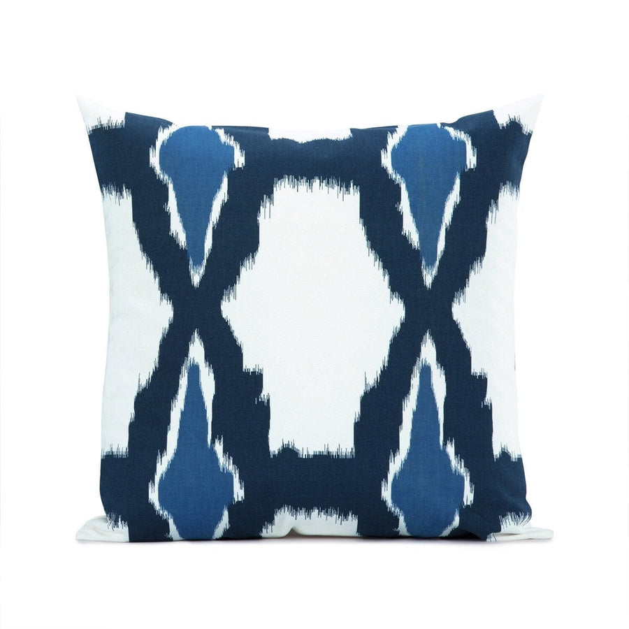 Sorong Royal Blue Printed Cotton Cushion Covers - Pair (2 pcs.)