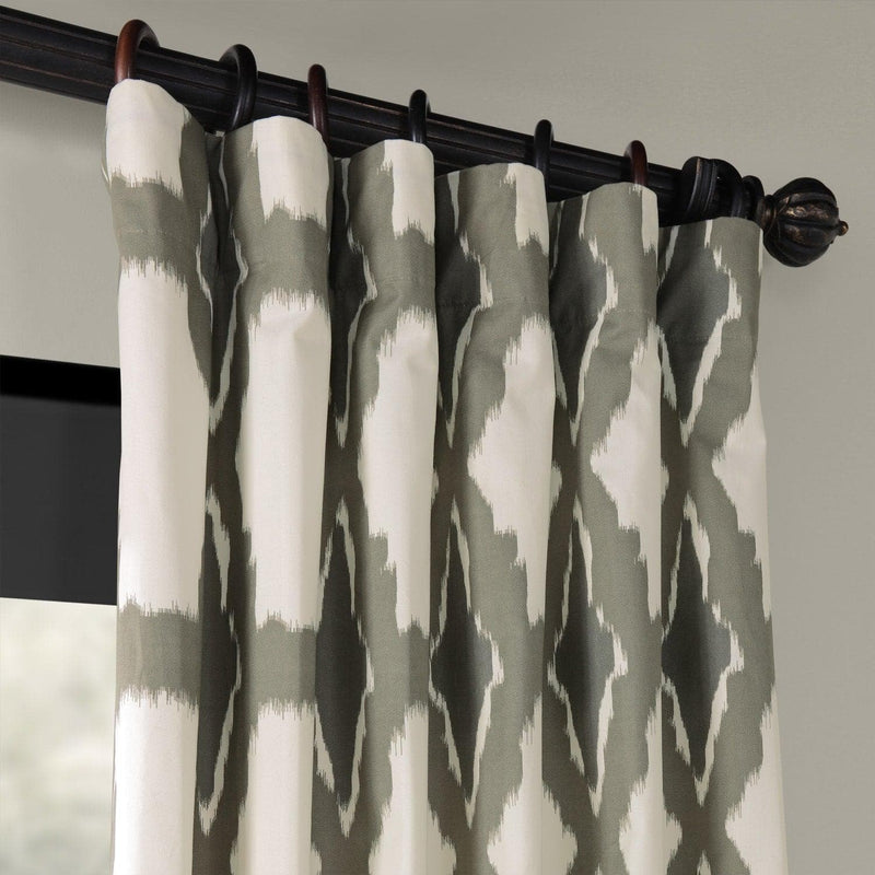 Sorong Beige Printed Cotton Curtain