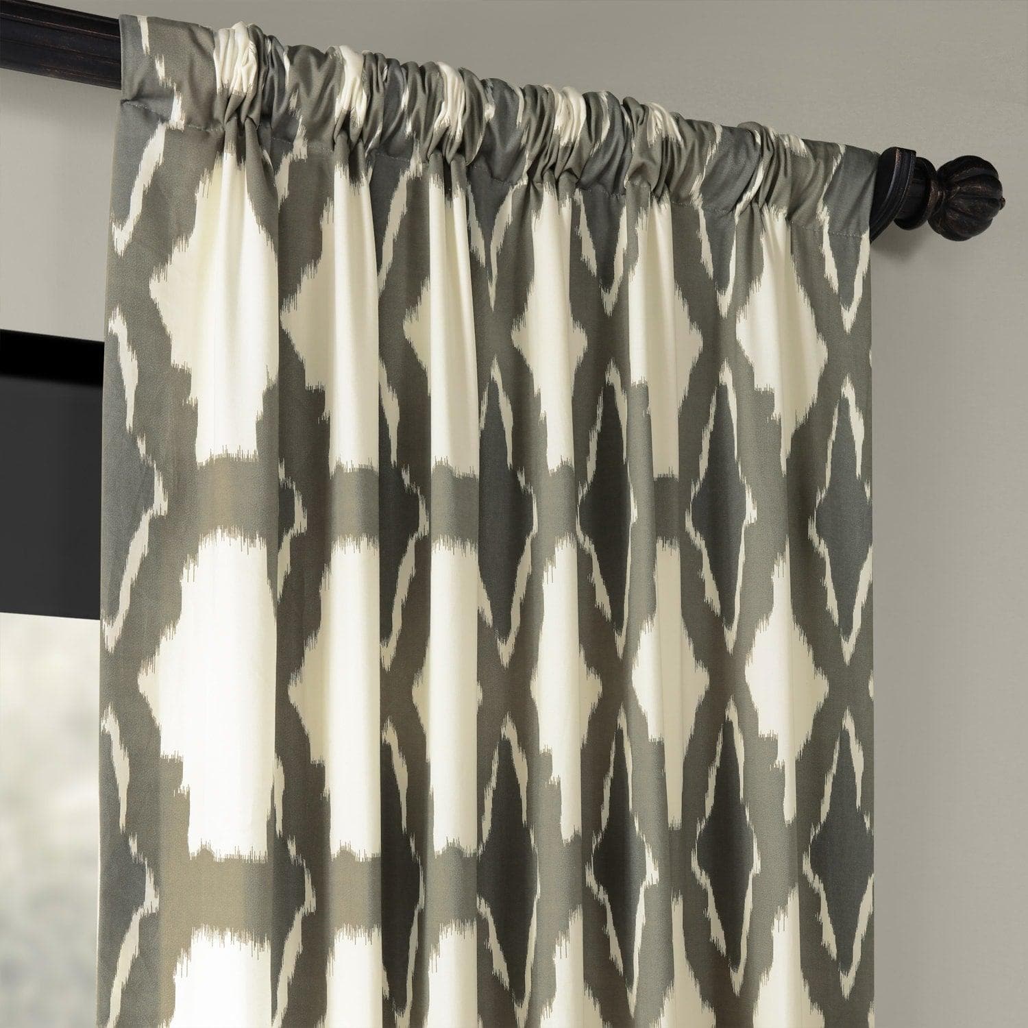 Sorong Beige Printed Cotton Curtain