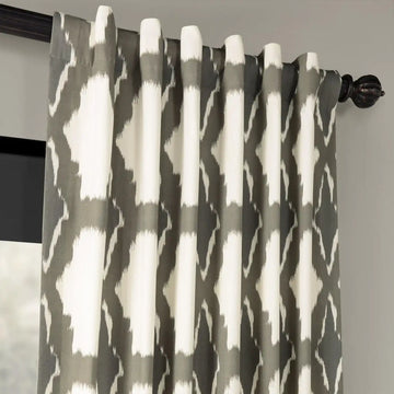 Sorong Beige Printed Cotton Curtain