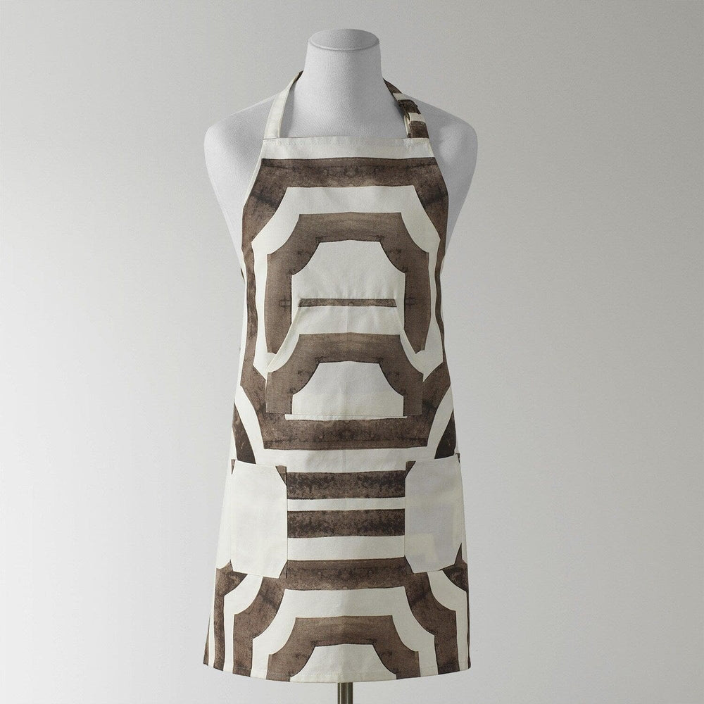 Mecca Brown Printed Cotton Apron - HalfPriceDrapes.com
