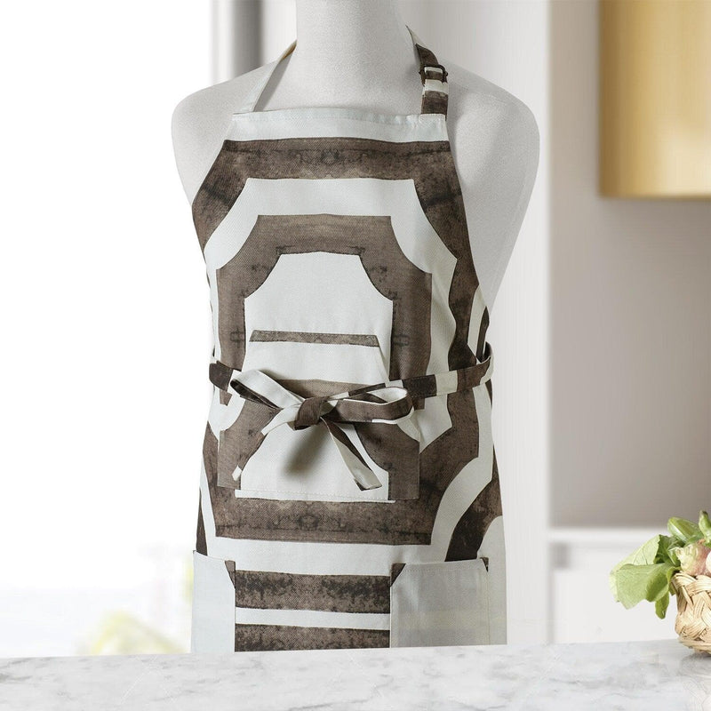 Mecca Brown Printed Cotton Apron - HalfPriceDrapes.com
