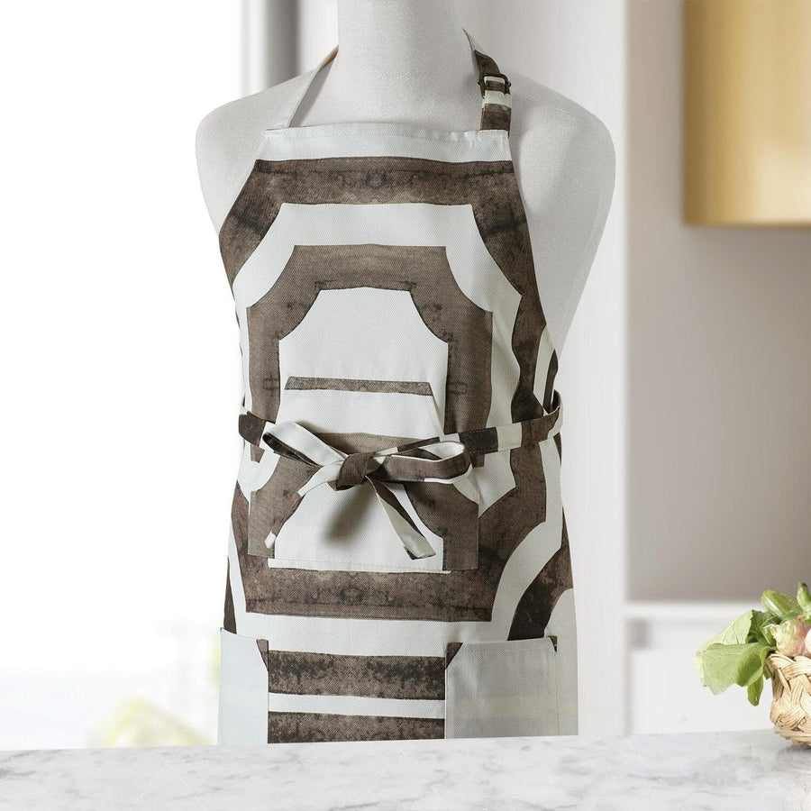 Mecca Brown Printed Cotton Apron - HalfPriceDrapes.com