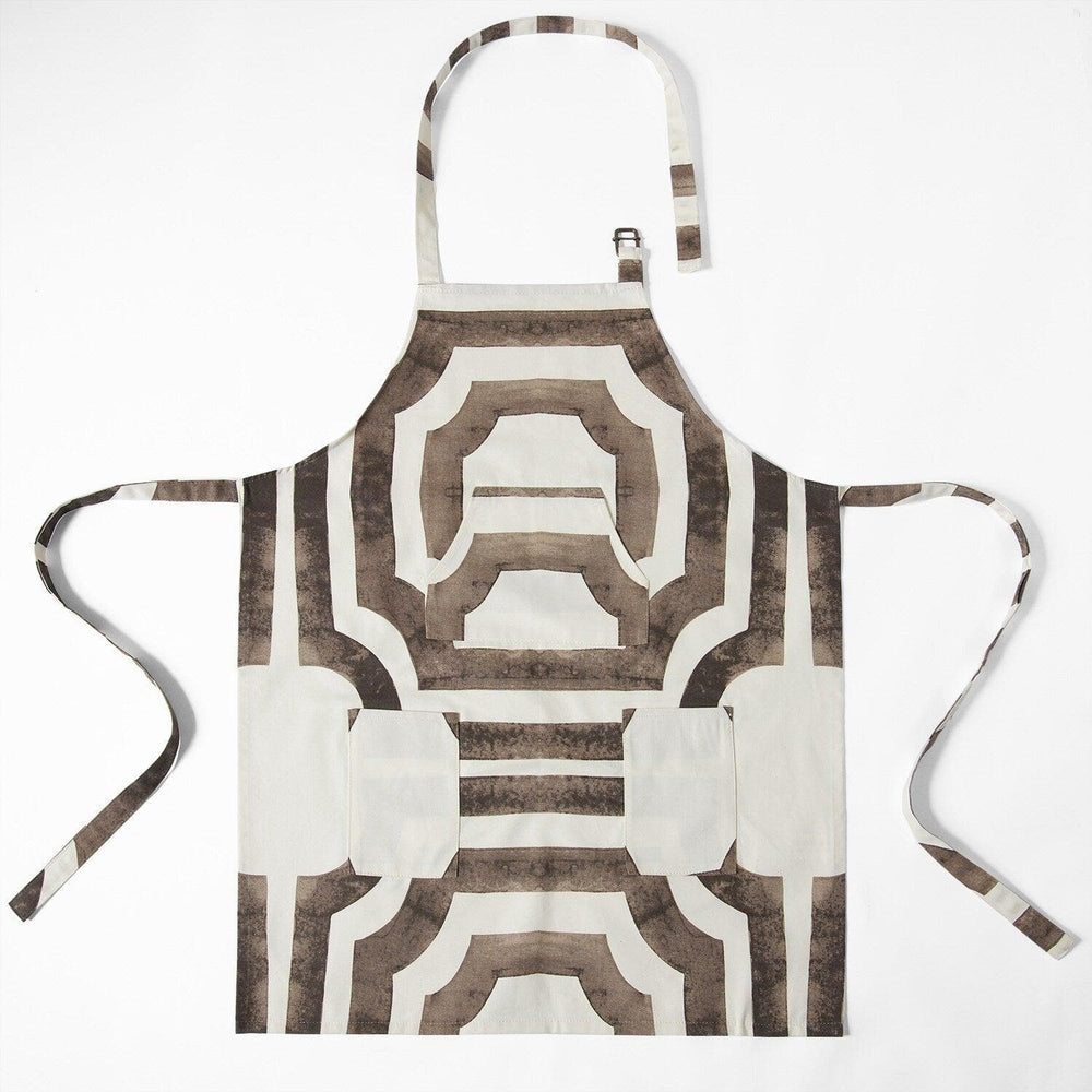 Mecca Brown Printed Cotton Apron - HalfPriceDrapes.com