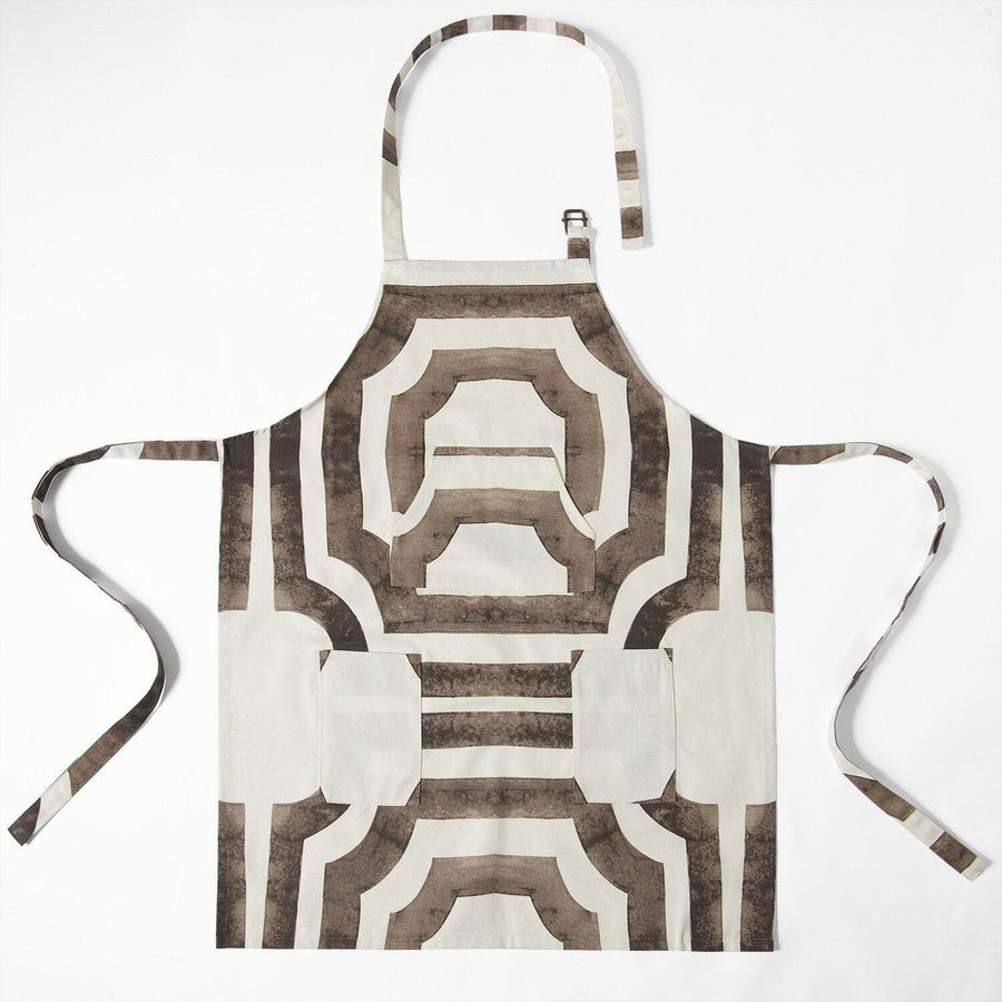 Mecca Brown Printed Cotton Apron - HalfPriceDrapes.com