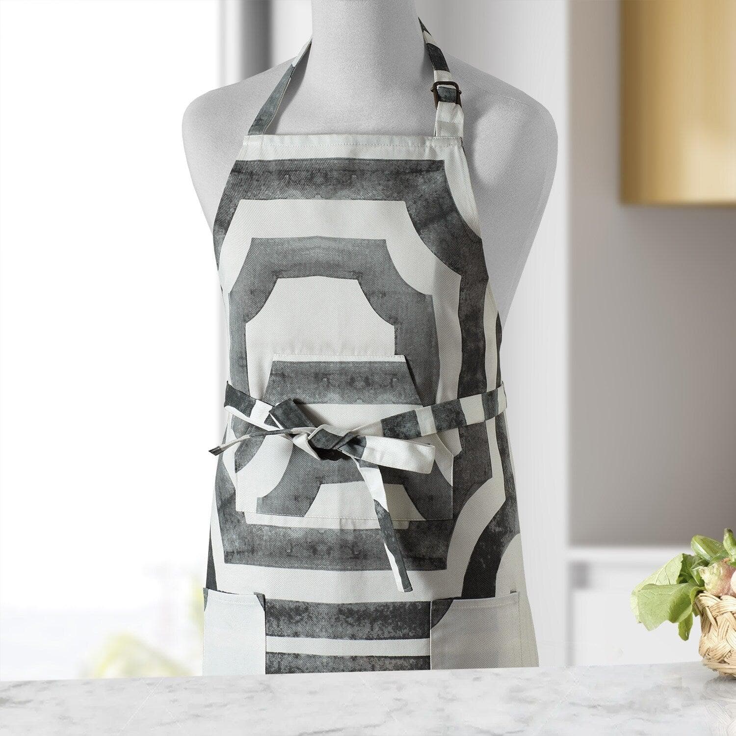 Mecca Steel Printed Cotton Apron - HalfPriceDrapes.com
