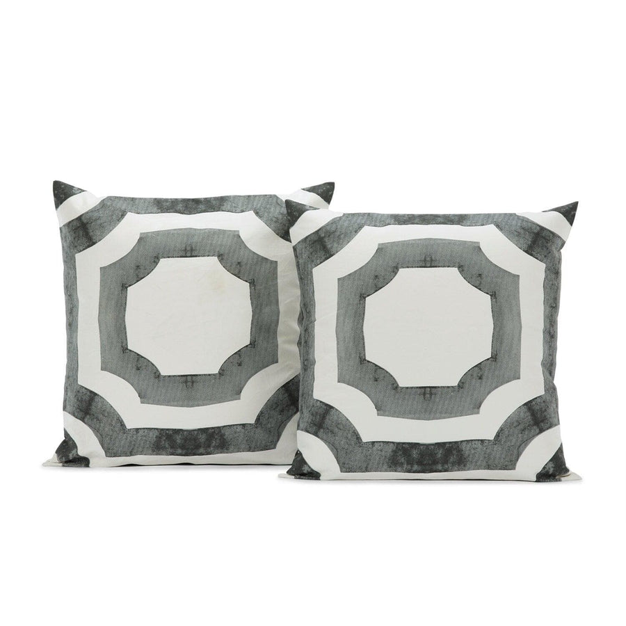 Mecca Steel Printed Cotton Cushion Covers - Pair (2 pcs.)