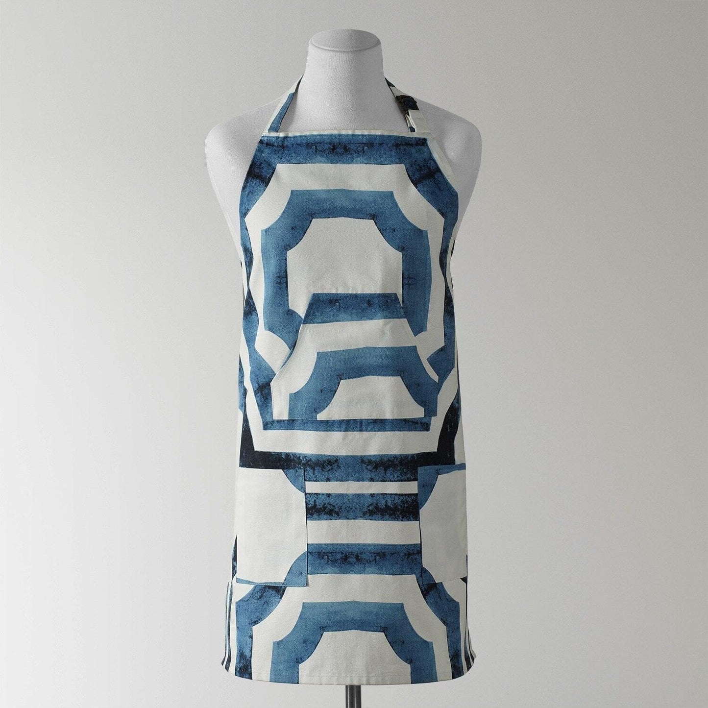 Mecca Blue Printed Cotton Apron - HalfPriceDrapes.com