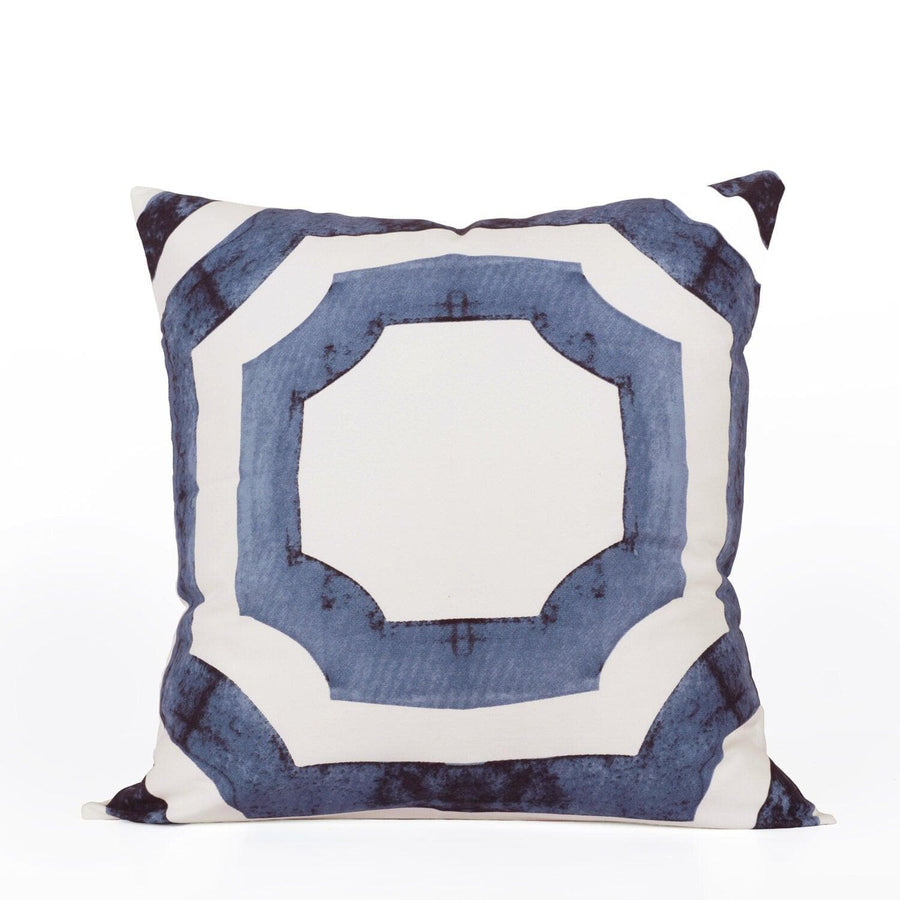 Mecca Blue Printed Cotton Cushion Covers - Pair (2 pcs.)