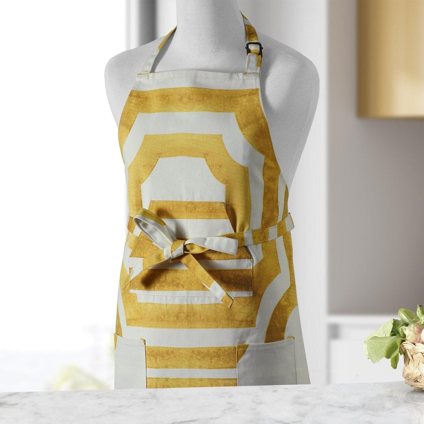 Mecca Gold Printed Cotton Apron - HalfPriceDrapes.com