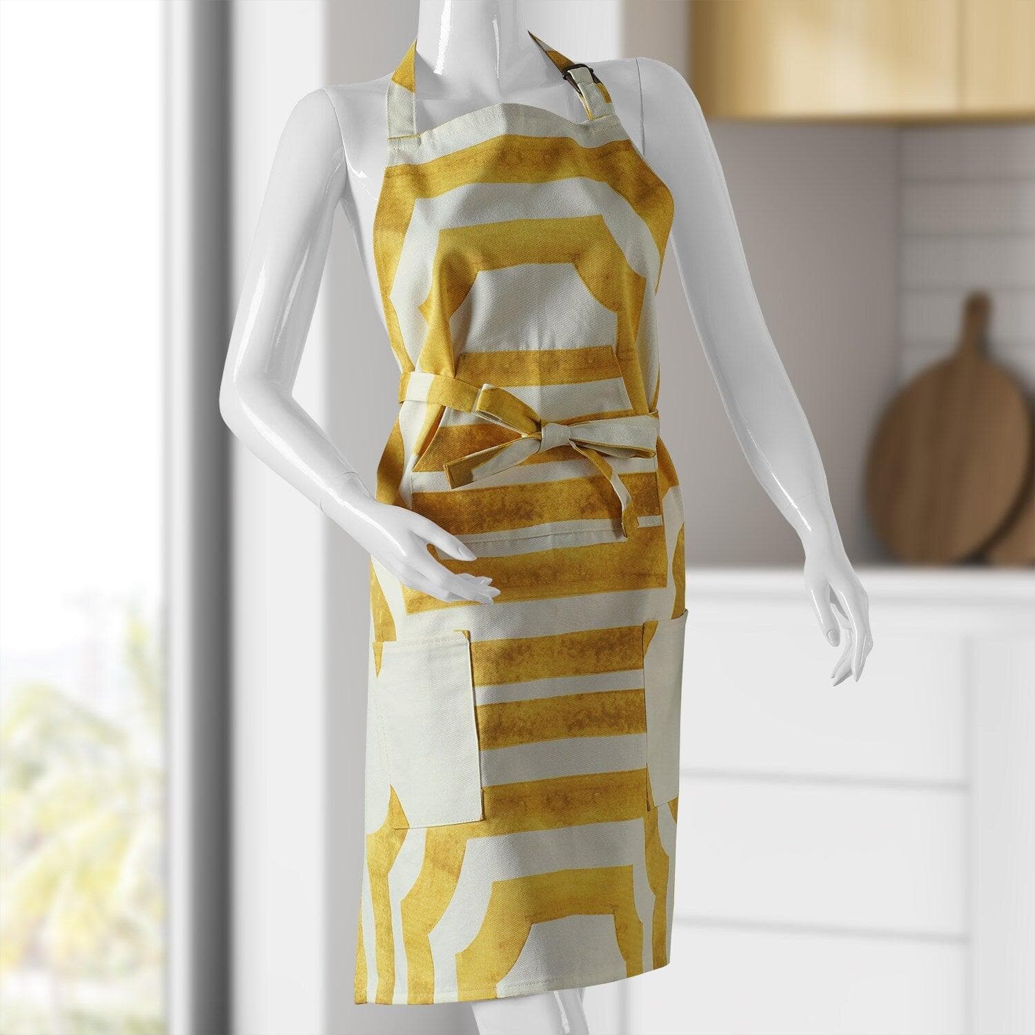 Mecca Gold Printed Cotton Apron - HalfPriceDrapes.com