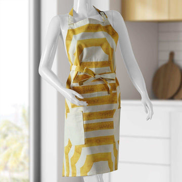 Mecca Gold Printed Cotton Apron - HalfPriceDrapes.com