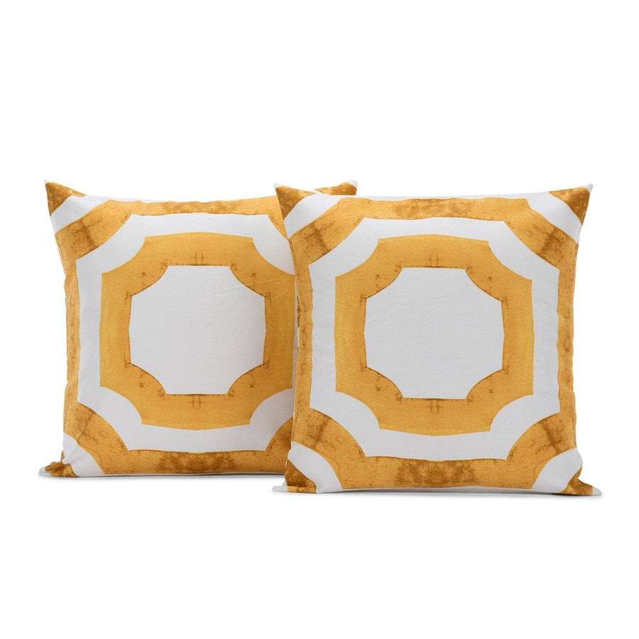 Mecca Gold Printed Cotton Cushion Covers - Pair (2 pcs.)
