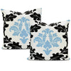 Deauville Damask Printed Cotton Cushion Covers - Pair