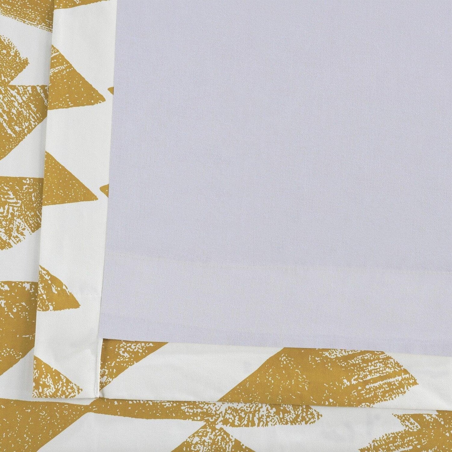 Triad Gold Grommet Printed Cotton Curtain