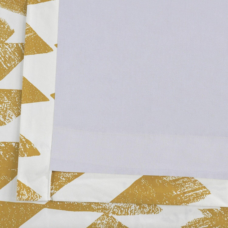 Triad Gold Grommet Printed Cotton Curtain
