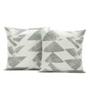 Triad Smoke Geometric Printed Cotton Cushion Covers - Pair