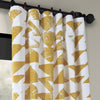 Triad Gold Printed Cotton Curtain
