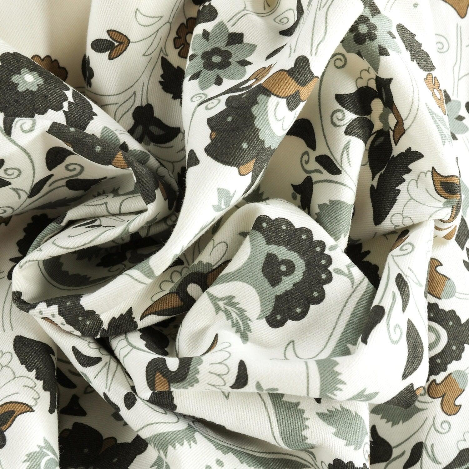 Kerala Cocoa Printed Cotton Cushion Covers - Pair (2 pcs.)